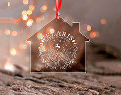 Clear Glass Ornament, Velaris Ornament, Glass Ornaments Engraved, Glass Ornament Engraved, Glass Christmas Ornaments, Acotar Christmas Gift