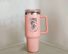 Fourth Wing Tumbler, Engraved Tumbler 40Oz, Engraved Tumbler, Tumbler With Handle, Fourth Wing Riders Quadrant, Violet Sorrengail, Bookish Gift