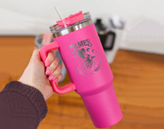 Fourth Wing Tumbler, Engraved Tumbler 40Oz, Engraved Tumbler, Tumbler With Handle, Fourth Wing Riders Quadrant, Violet Sorrengail, Bookish Gift