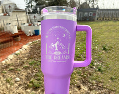 Acotar Velaris tumbler, Velaris Tumbler, 40oz Tumbler, Engraved Tumbler, Engraved Tumbler With Handle, Engraved Tumbler, Book Nook Velaris