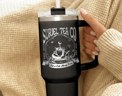 Suriel Tea Co Tumbler, Acotar Merch, Acotar Tumbler With Straw, Acotar Tumbler, Engraved Tumbler, Engraved Tumbler With Handle, Tumbler 40oz