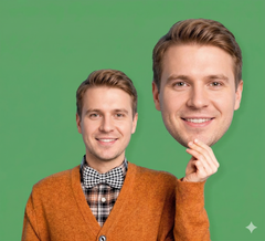 Custom big head cutout product example