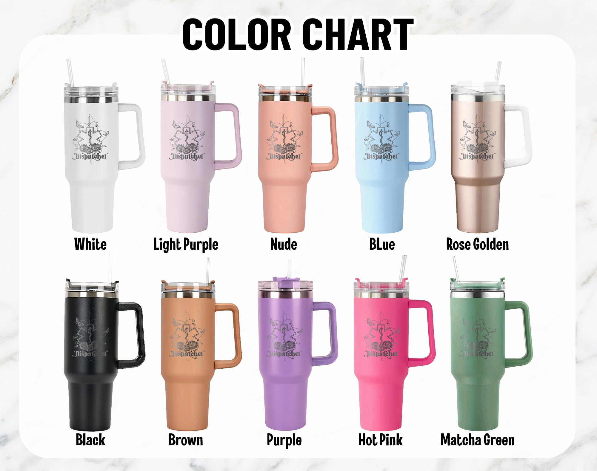 Dispatcher Tumbler, 911 Dispatcher Tumbler, 911 Dispatcher Tumbler 40oz, Engraved Tumbler With Handle, Engraved Tumbler 40oz, Engraved Tumbler