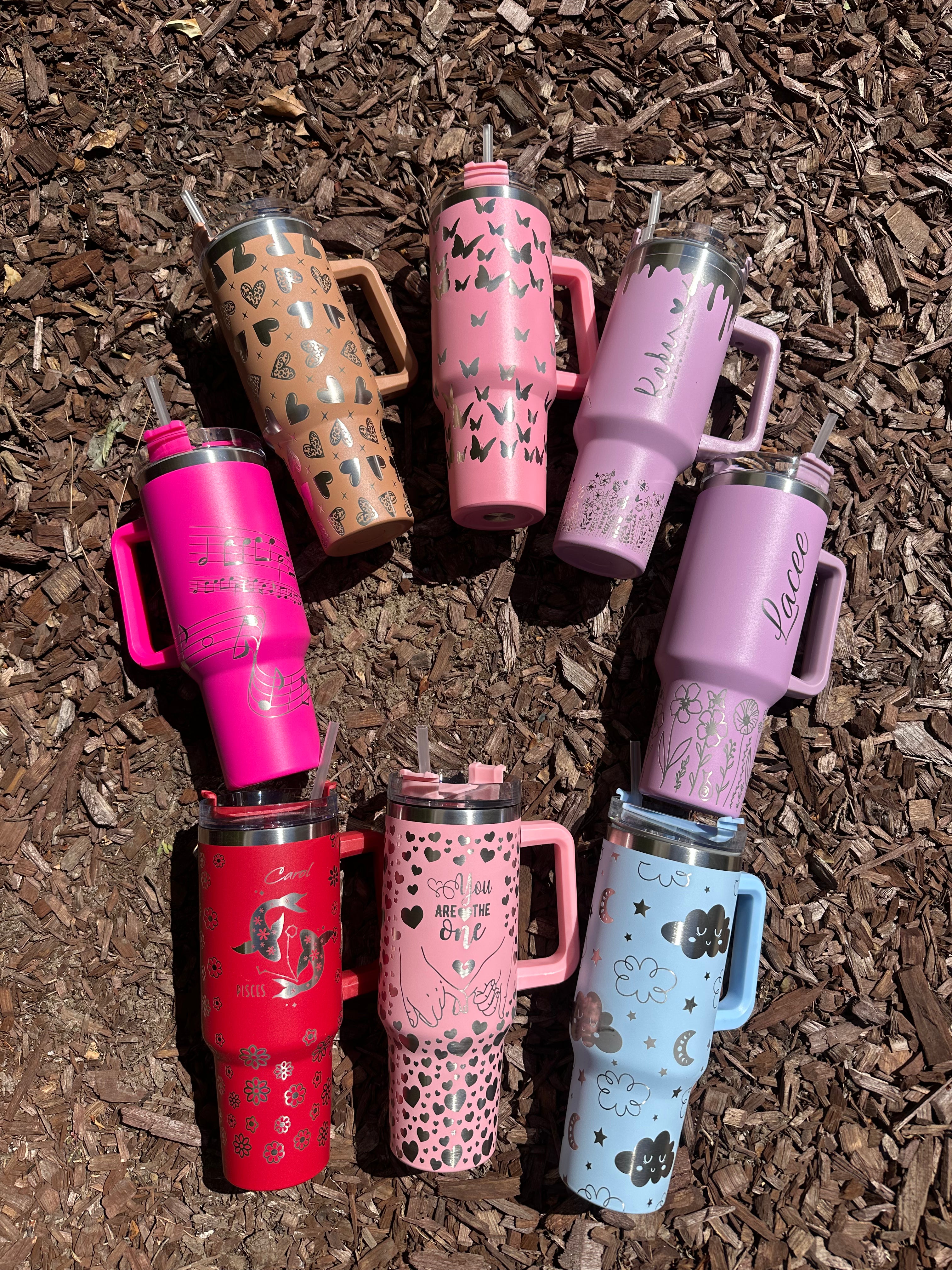 Tumbler laser engrave - Full Wrap Music Notes, Gift for her, Gift for Him, Gift for kids