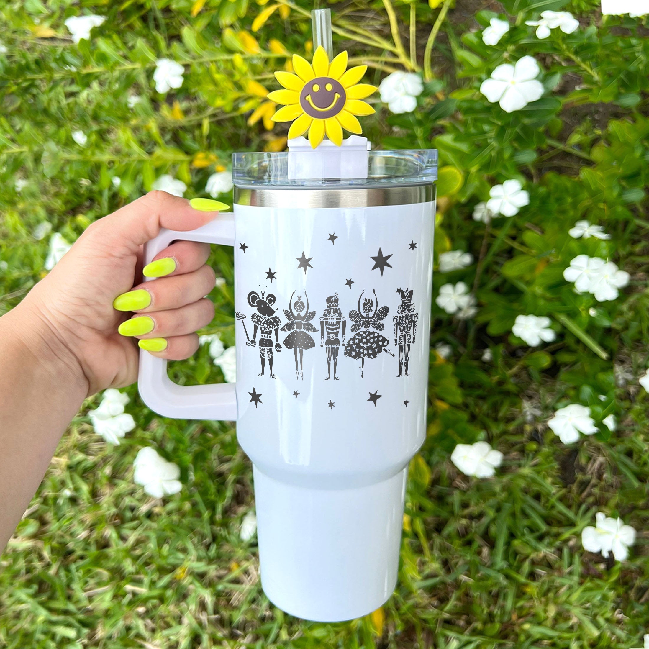 Nutcracker Ballet Tumbler 40OZ, Christmas 40OZ Tumbler, Engraved Tumbler, Engraved Tumbler With Handle,Engraved Tumbler,Nutcracker Christmas