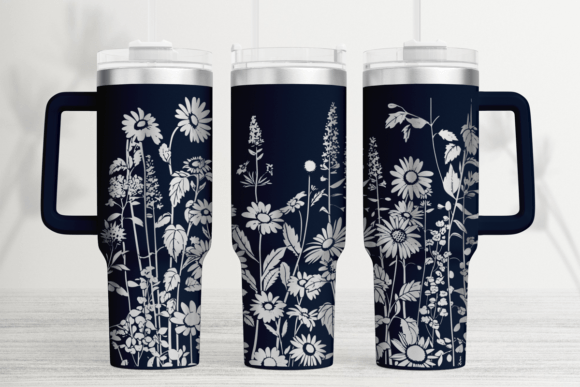Wildflower 40oz Laser Tumbler Wrap Theme
