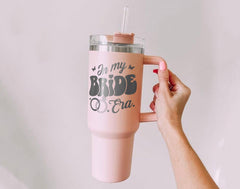 Bride Tumbler, Tumbler Bride, Brides Maid Tumbler, Bride And Bridesmaid Tumblers,Engraved Tumbler 40Oz, Engraved Tumbler,Tumbler With Handle