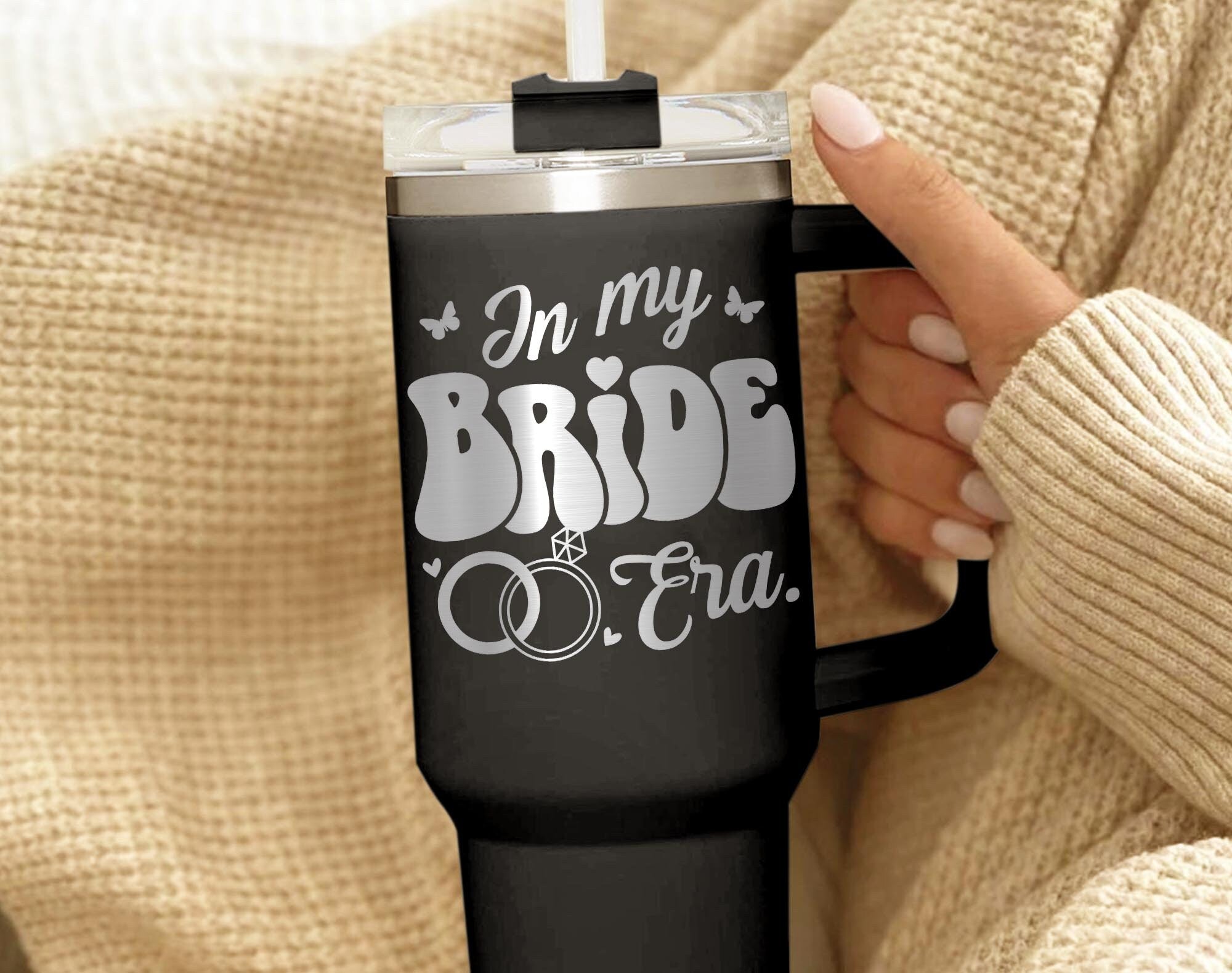 Bride Tumbler, Tumbler Bride, Brides Maid Tumbler, Bride And Bridesmaid Tumblers,Engraved Tumbler 40Oz, Engraved Tumbler,Tumbler With Handle