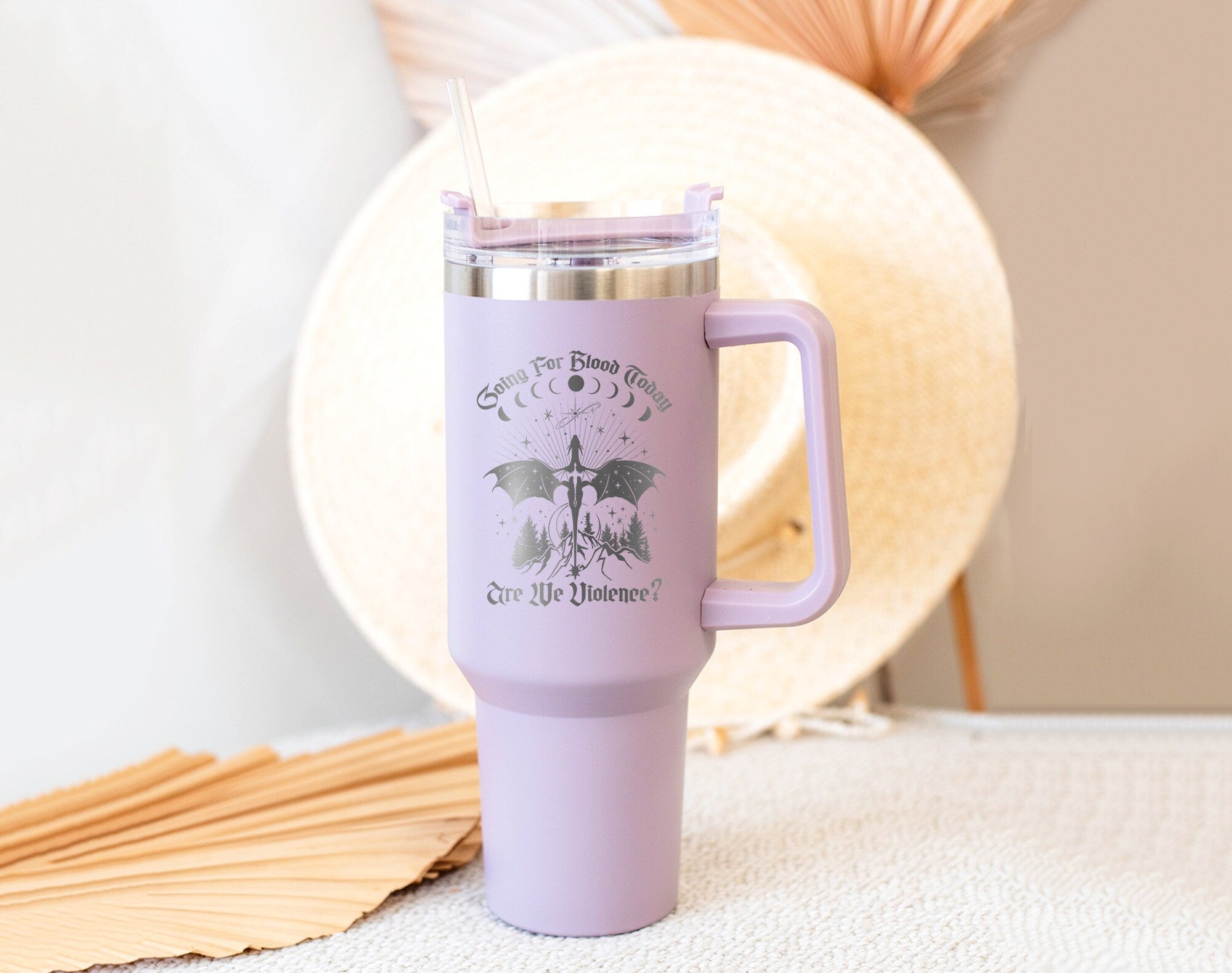Fourth Wing, Engraved Tumbler, Going for Blood Today Are We Violence, Bookish Tumbler, Gift for Reader, Fourth Wing Merch, Bookish Tumbler