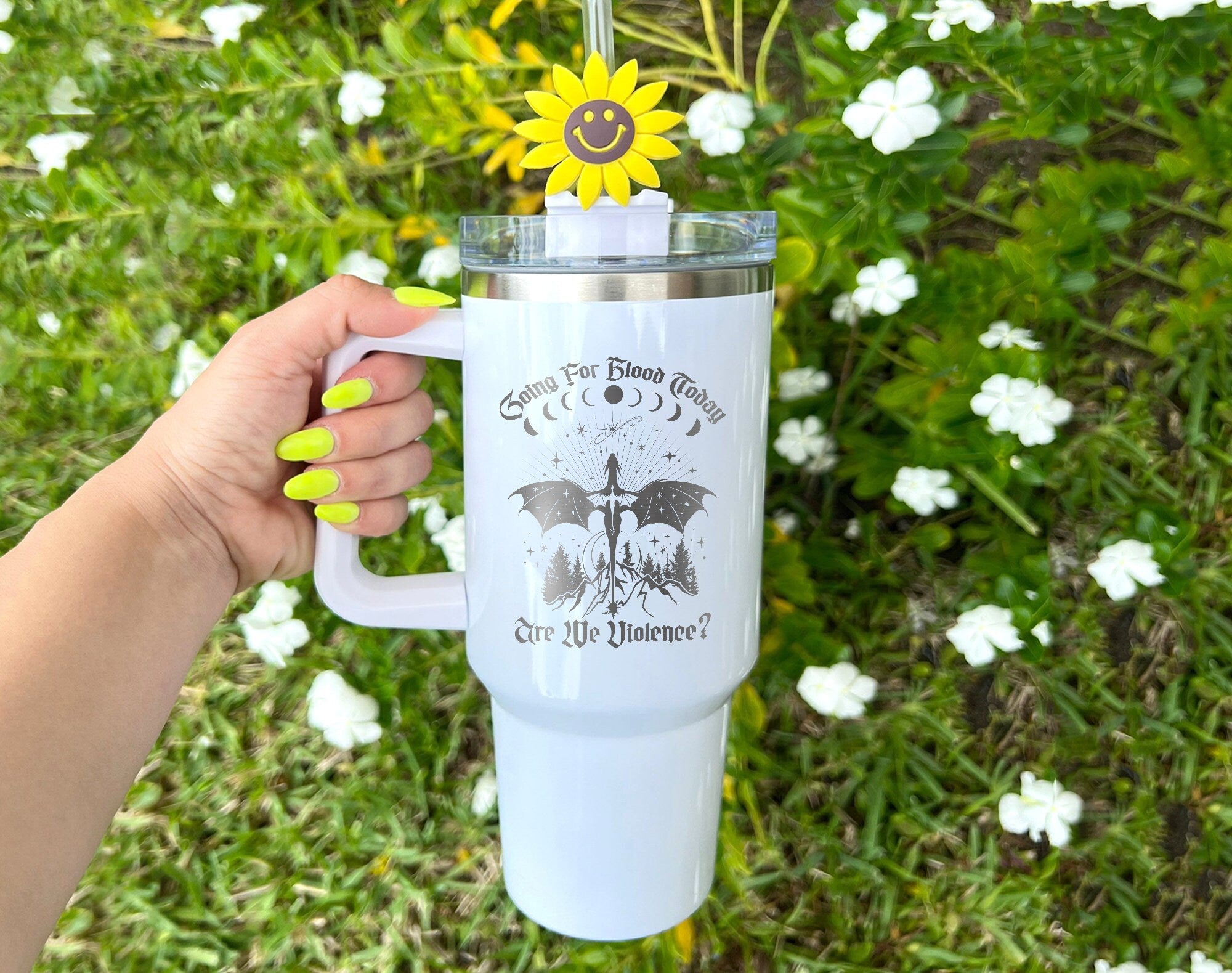 Fourth Wing, Engraved Tumbler, Going for Blood Today Are We Violence, Bookish Tumbler, Gift for Reader, Fourth Wing Merch, Bookish Tumbler