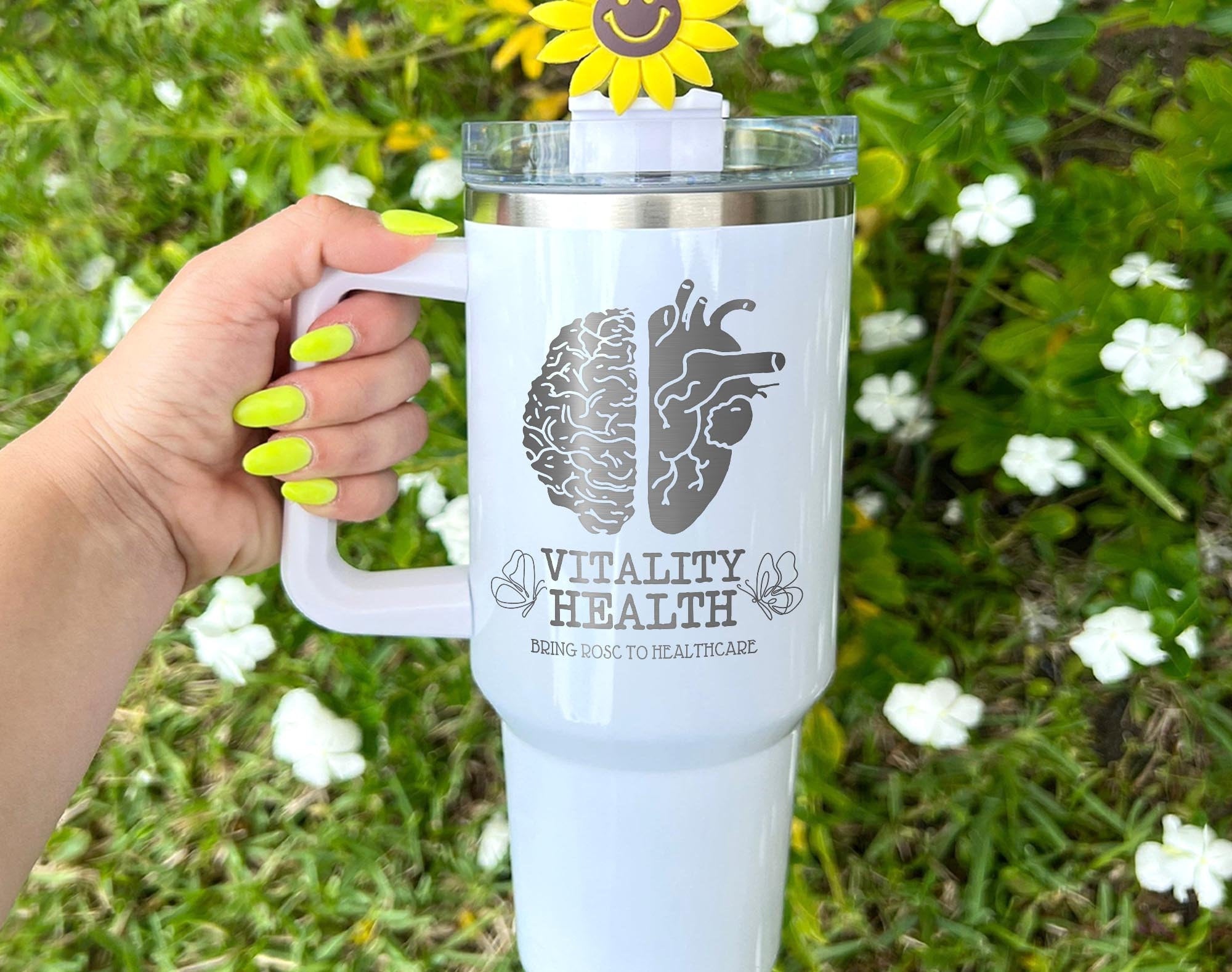 Mental Health Matters Tumbler, Mental Health Tumbler Design, Engraved Tumbler With Handle, Engraved Tumbler 40oz, Mental Health Awareness