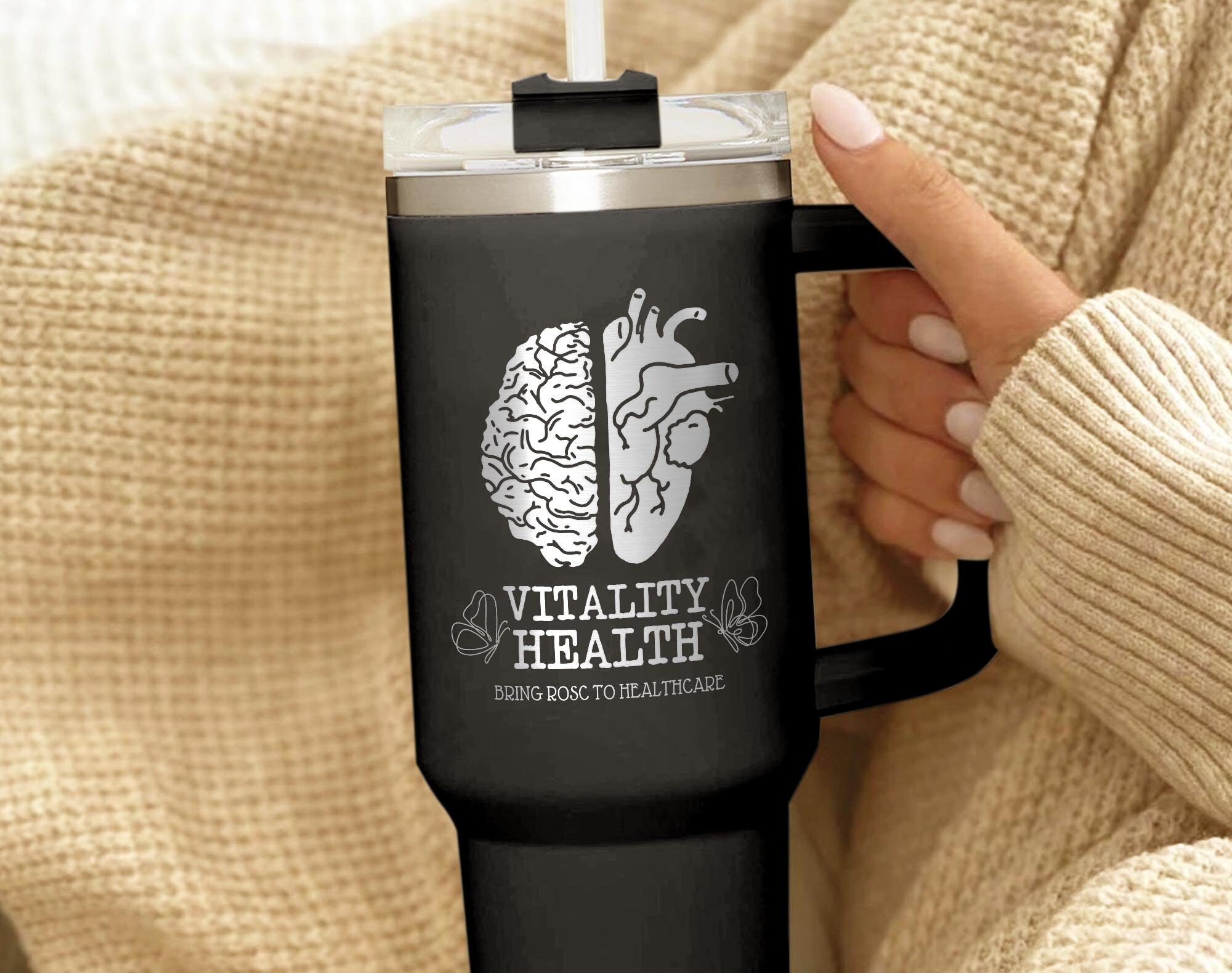 Mental Health Matters Tumbler, Mental Health Tumbler Design, Engraved Tumbler With Handle, Engraved Tumbler 40oz, Mental Health Awareness