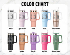Emotional Support Tumbler 40oz, Emotional Support Tumbler, Engraved Tumbler With Handle, Engraved Tumbler 40oz,Mental Health Matters Tumbler